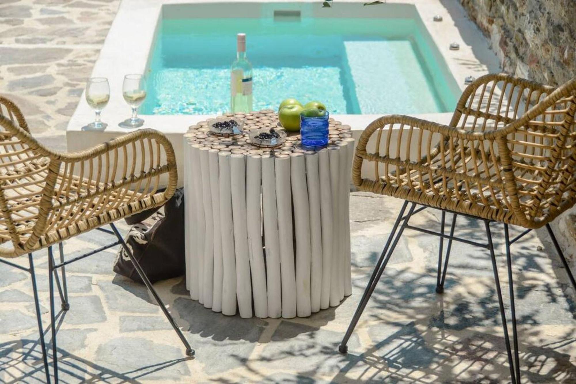 Ano Sangrion Villa Anthemion Naxos With Outdoor Jacuzzi מראה חיצוני תמונה